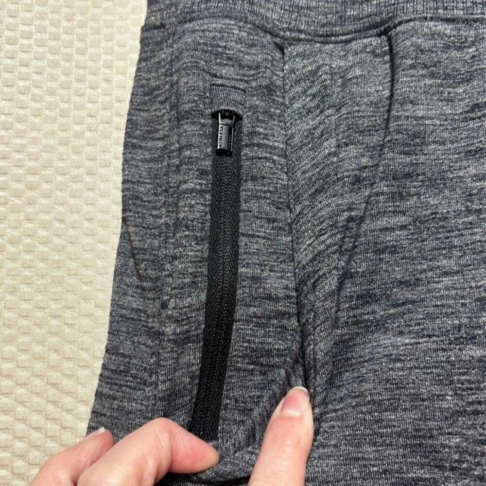 Athleta Venice High Rise Jogger Size Medium Heather Gray Stretch Zip Pockets - Picture 3 of 11